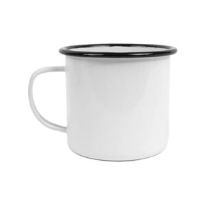 Taza Enamel Peltre 350ml Orilla Negra