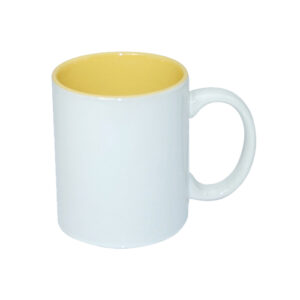 Taza De 12oz Color Interno Rosado y Cuchara