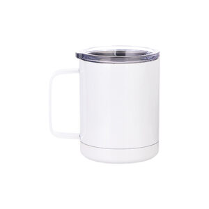 Vaso Ovalado De Acero 300ml Blanco (Vaso Vino )