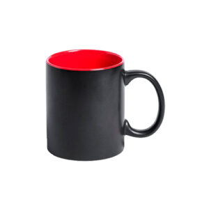 Taza De 12oz Color Interno Rosado y Cuchara