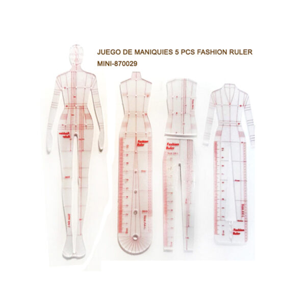 Juego De Maniuies 4 pcs Fashion Ruler Mini